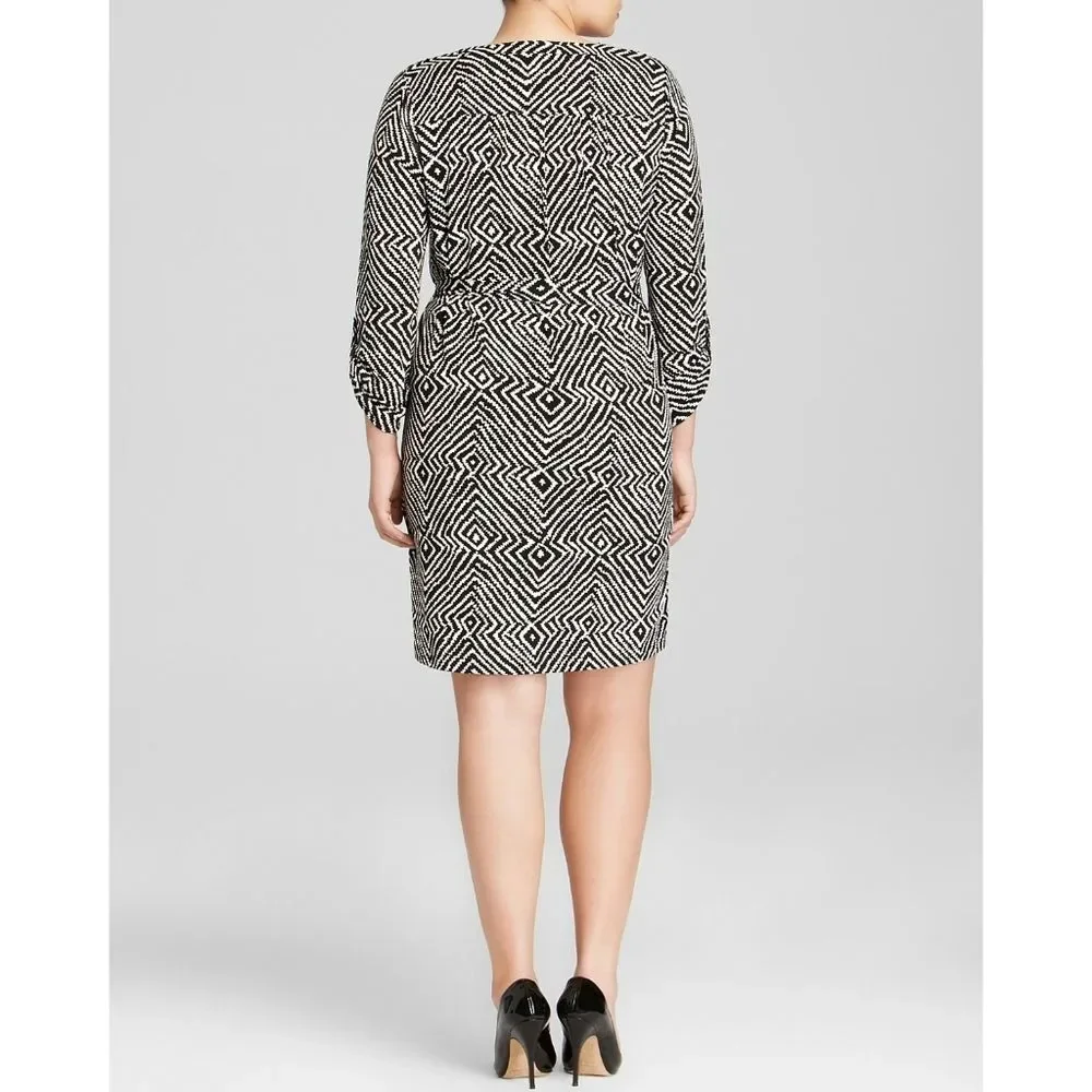 New! MICHAEL KORS Women's Plus Size Chain Lace-up Plus Size Jersey Dress Size 0X
